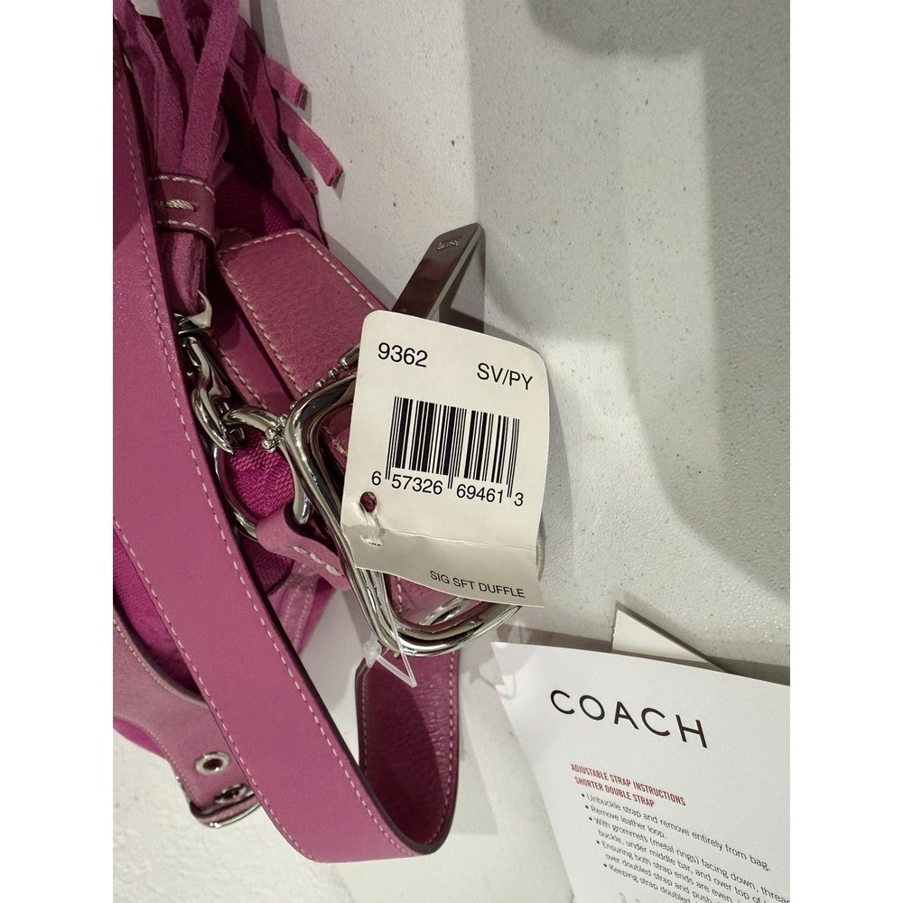 Coach Signature C Hot Pink Hobo Shoulder Bag Purse Vintage Y2K # 9362 - Picture 13 of 13
